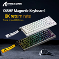 X68HE ATTACK SHARK Magnetic Gaming Keyboard Mechanical Wired for Pro Gaming 0.01mm Rapid Trigg 8000Hz SOCD/Rs 0.125ms 128K Rate
