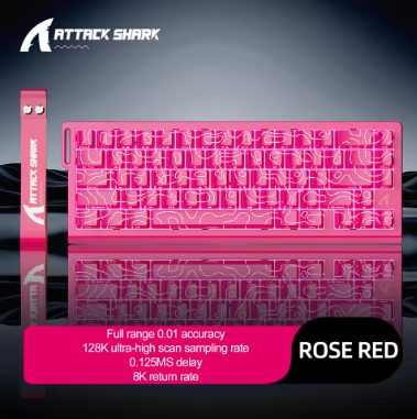 X68HE ATTACK SHARK Magnetic Gaming Keyboard Mechanical Wired for Pro Gaming 0.01mm Rapid Trigg 8000Hz SOCD/Rs 0.125ms 128K Rate